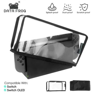 DATA FROG Switch Staubschutz für Switch Oled TV Dock Schutzhülle Transparente Hülle für Switch Antipolvo Cover