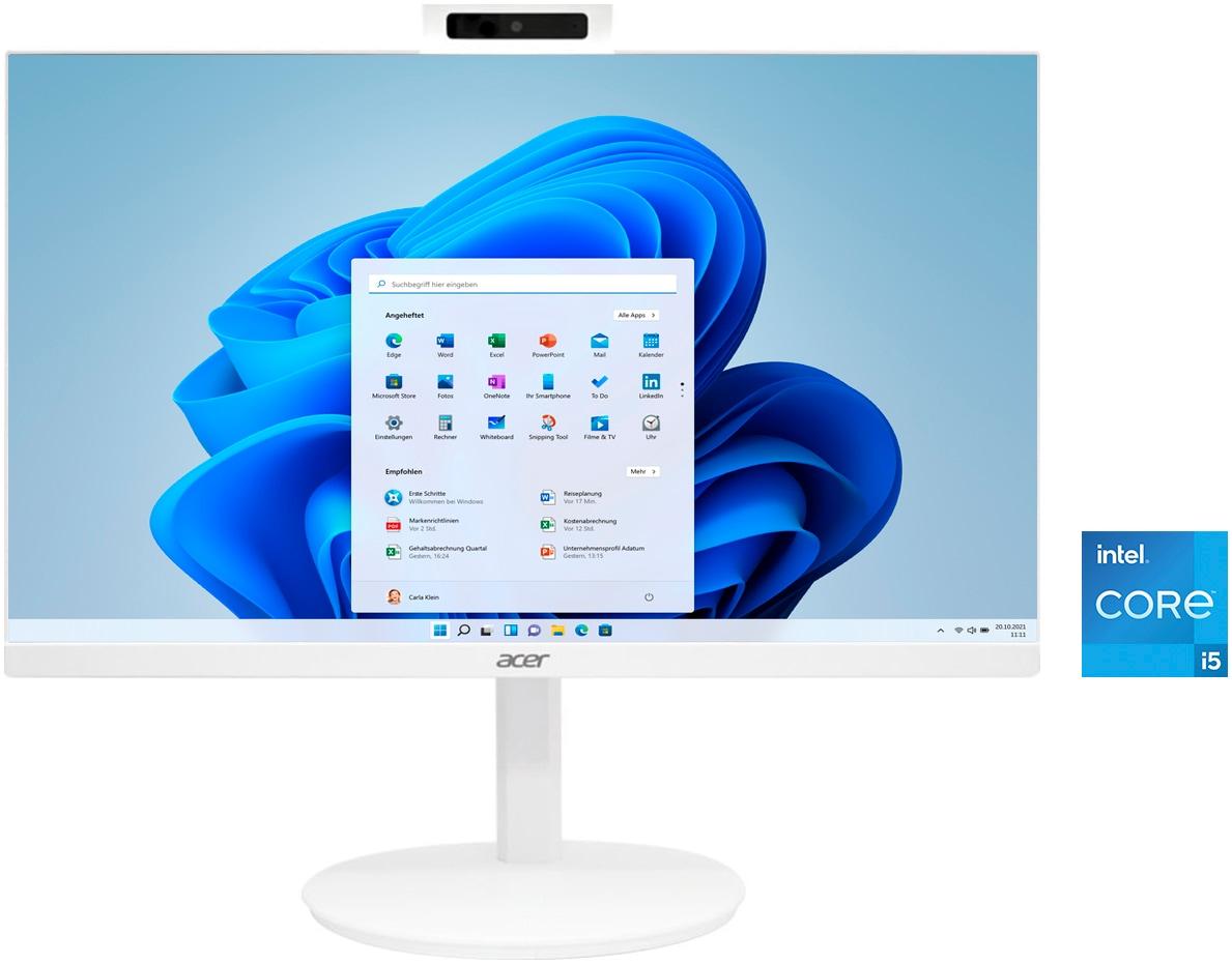 ACER All-in-One PC "Aspire C27-1", weiß, Microsoft Windows 11 Home (64 Bit), 16 GB RAM 512 GB SSD, Desktop-PCs