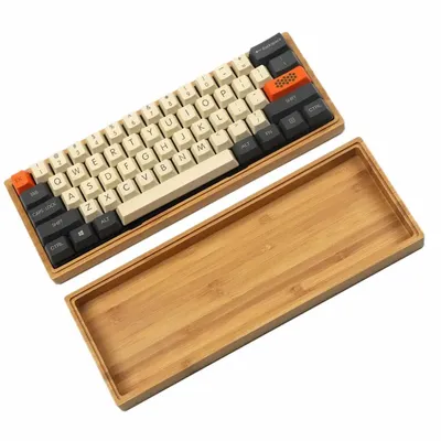Handwerk GH60 Solide Holz Fall Bambus QMK ÜBER PCB Platte Für 60% Mini Mechanische Gaming Tastatur Kompatibel Pok3r Holz Shell