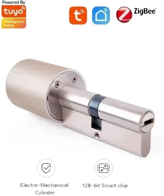 NONE Tuya Smart Lock Zylinder Elektronische schlüssel Drahtlose WIFI Zigbee Lock Core Intelligente Verschlüsselung Tür für EU Lock Smart Home