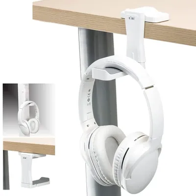 Kiwi selbst klebender Kopfhörer halter PC Gaming Headset Schreibtisch Kleiderbügel Haken Kopfhörer ständer halterung mit 360 ° verstellbarer drehbarer Arm klemme
