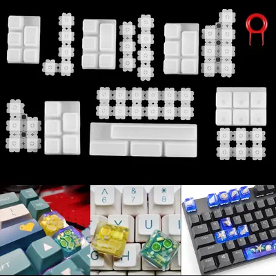 1 stücke Manuelle Mechanische Gaming Tastatur Form Computer PC Gamer Pet Paw keycaps Silikon Formen Getrocknete Blume Harz Handwerk