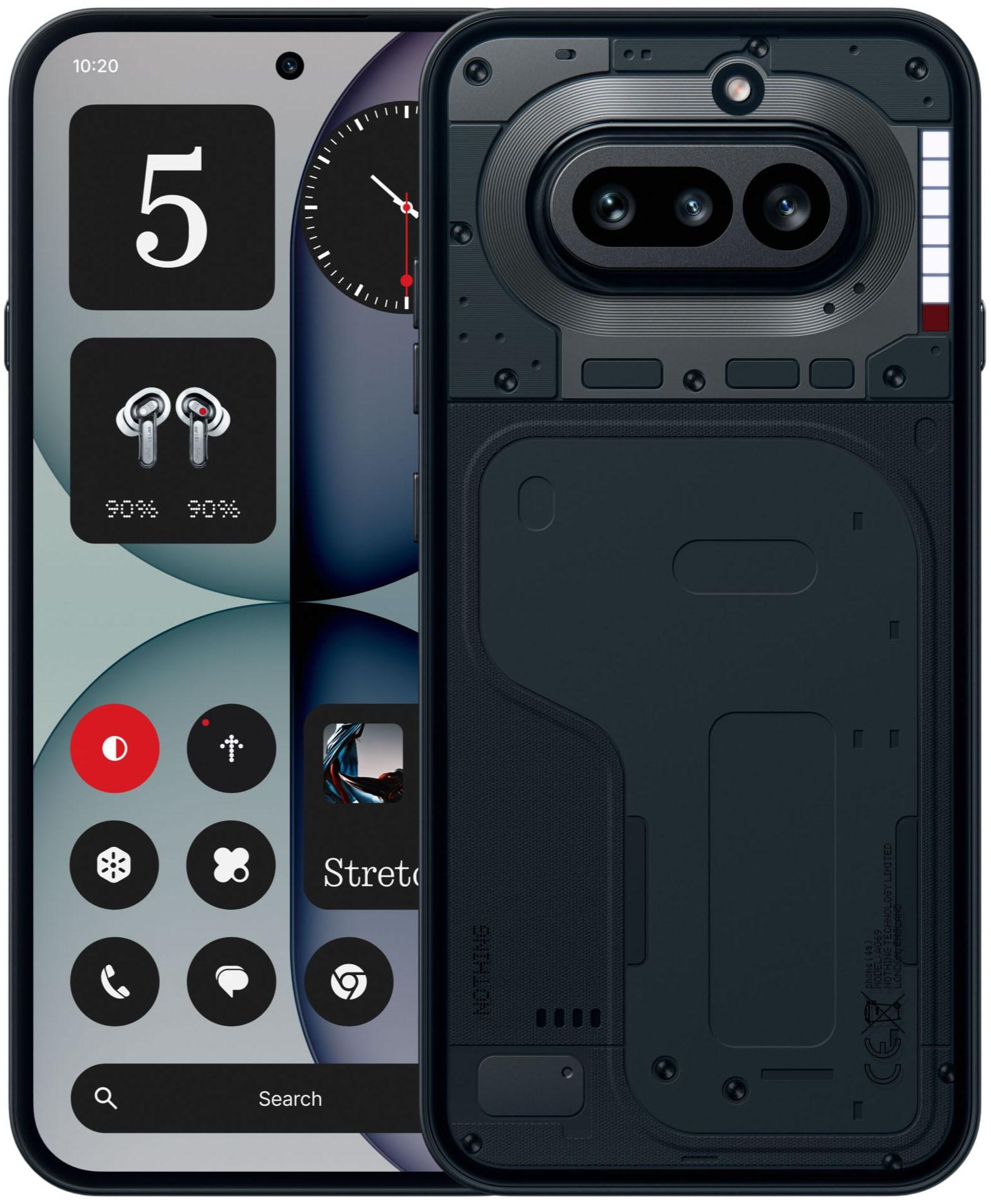 NOTHING Smartphone "Phone (4a)", Energieeffizienz: B (A-G), schwarz, 128 GB, Mobiltelefone