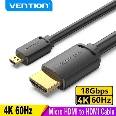 Intervention Micro HDMI zu HDMI Kabel 4k 60Hz 2m 3mmini HDMI Stecker zu Stecker Kabel für Gopro Sony Kamera Callphone Tablet Projektor HDTV
