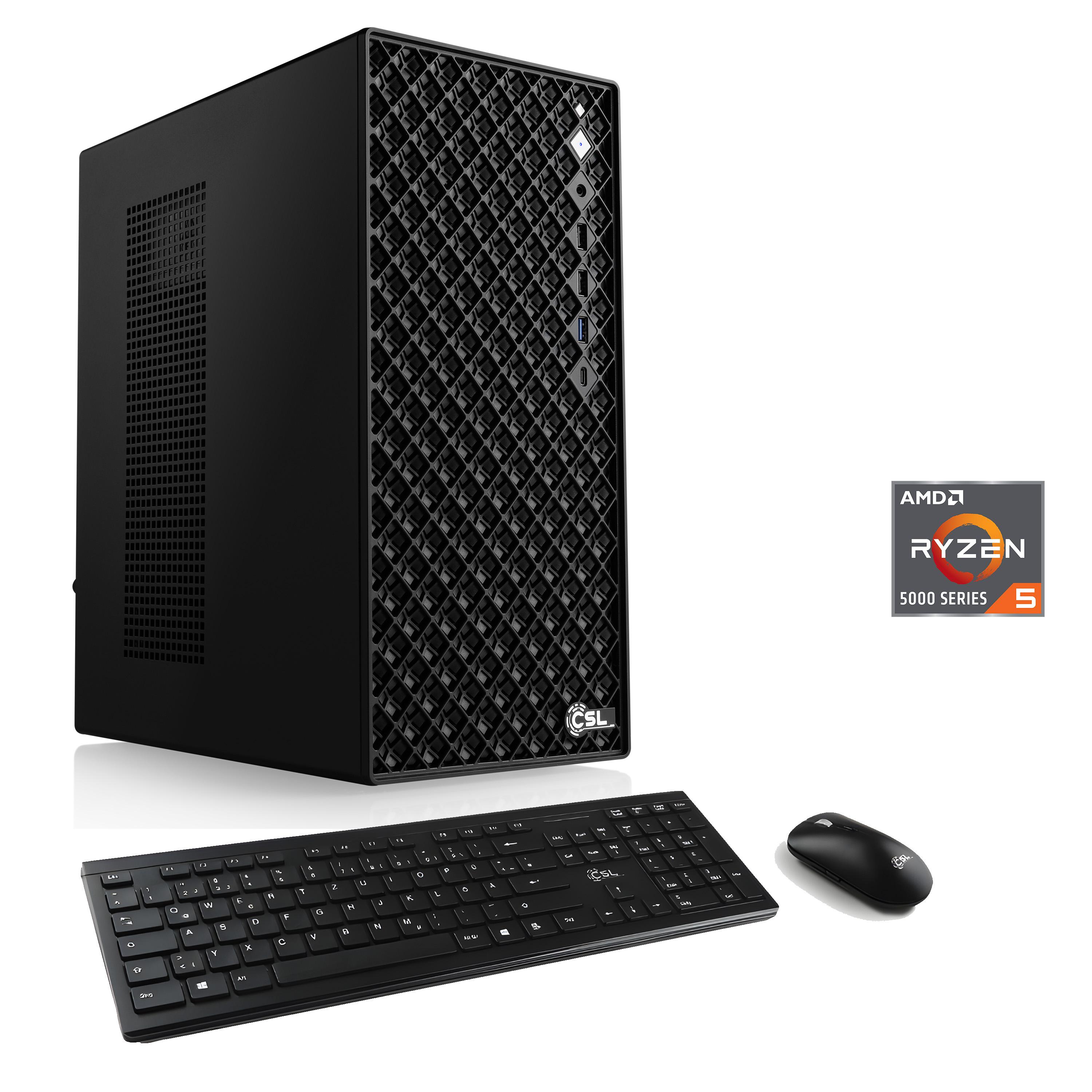 CSL PC "Mystic V24064", schwarz, Microsoft Windows 11 Home (64 Bit), 32 GB RAM 1.000 GB SSD, Desktop-PCs, PC
