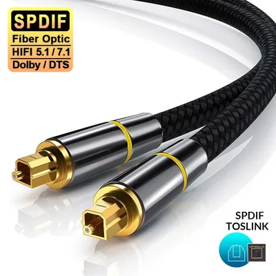 Digitales optisches Audiokabel Toslink 1,5 m 2 m 3 mSPDIF Verstärker-Player-Koaxialkabel für Soundbar, TV, Xbox, PlayStation PS5/PS4
