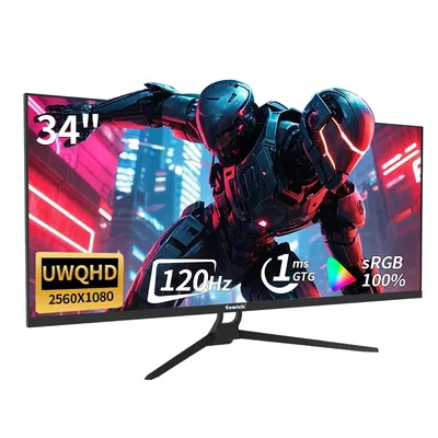 34-Zoll UltraWide 120Hz Gaming Monitor IPS Direct-View Panel 21:9 UltraWide Screen 2K Auflösung (2560x1080) Kein eingebauter Lautsprecher