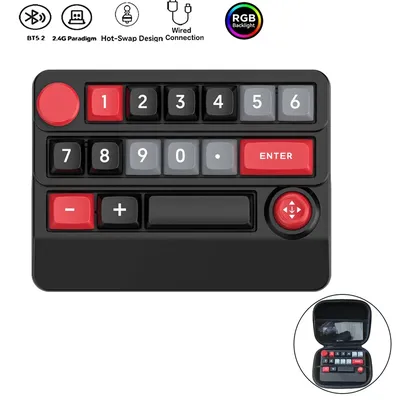 Bluetooth Wireless Gaming Tastatur Controller Wired & 2,4 USB Wireless Game Controller Tastatur Joystick RGB Hot-Swap-fähig