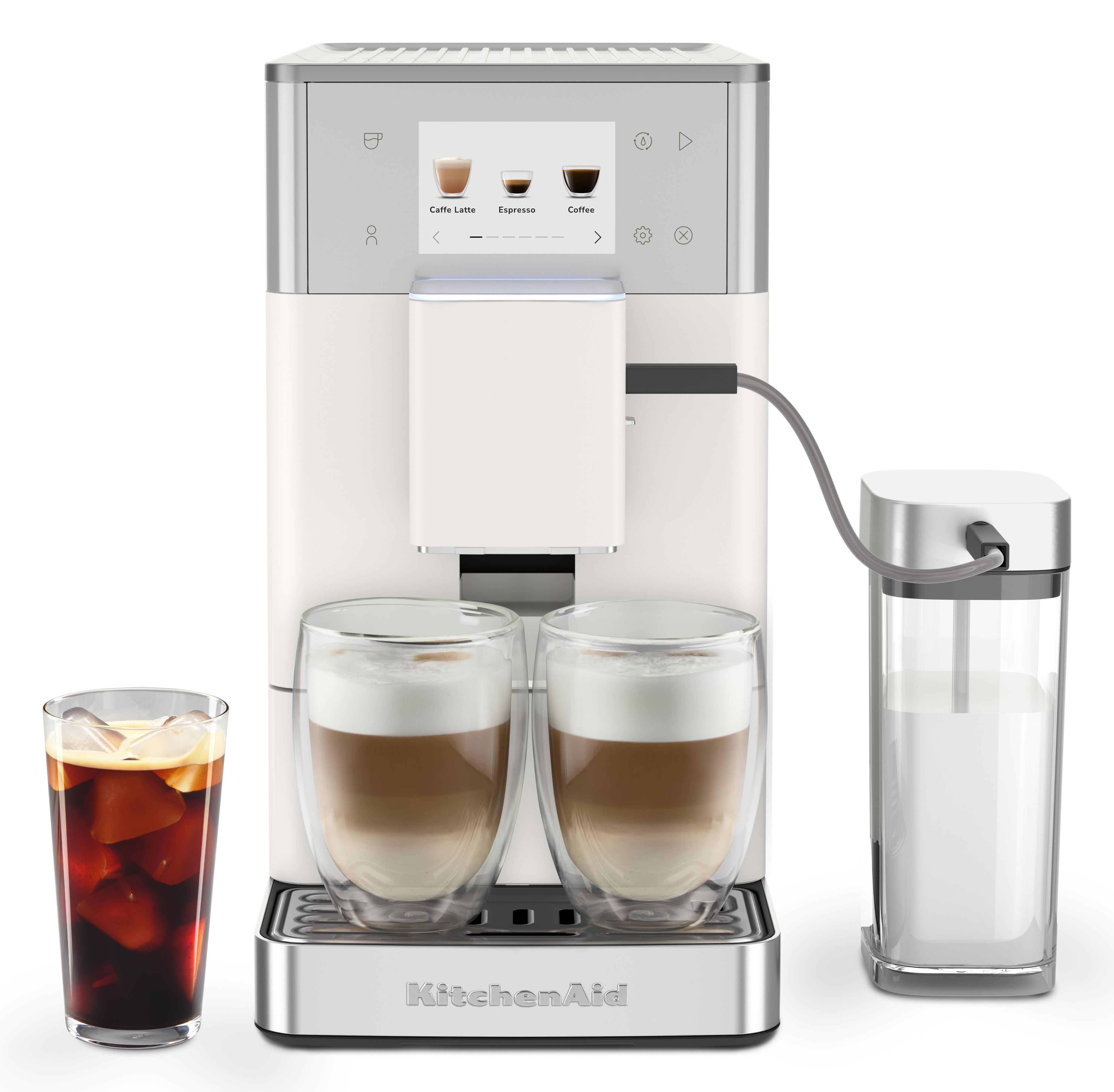 KITCHENAID Kaffeevollautomat "5KES8454E", porzellan, B:19,5cm H:36cm T:47cm, Kaffeevollautomaten, Zertifiziert von Quiet Mark. Sehr leise bei der Zubereitung, Kaffeevollautomat