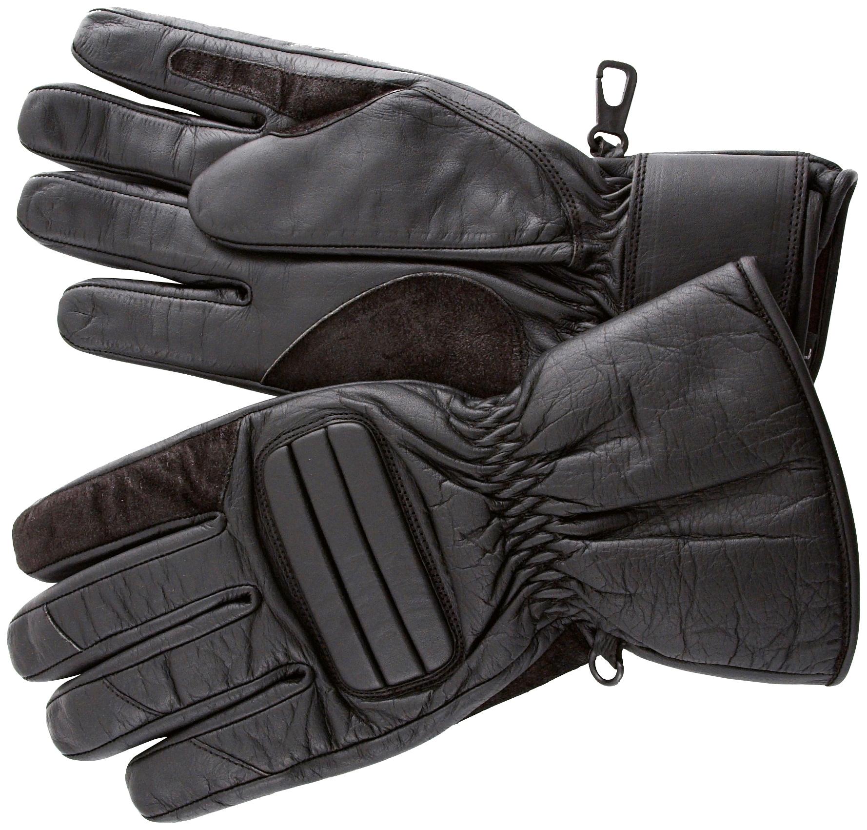 Motorradhandschuhe ROLEFF "RO 500" Gr. XL, schwarz, Handschuhe, XL, Obermaterial: 100% Rindsleder. Innenfutter: 100% Polyester, Klettverschluss