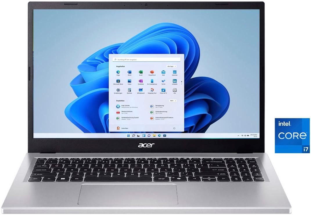 ACER Notebook "AG15-71P-76QX", silber, 16 GB RAM 512 GB SSD, Core i7, Windows11Home, Notebooks, Topseller