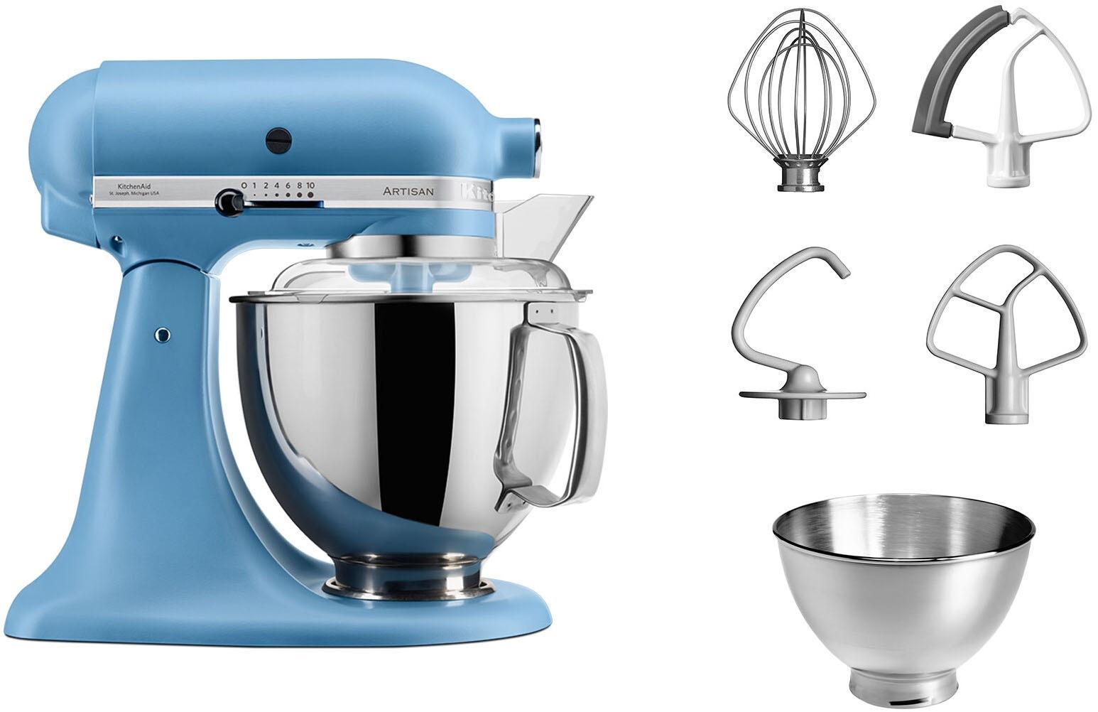 KITCHENAID Küchenmaschine "5KSM175PSE", velvet blau, B:24cm H:36cm T:37cm, Küchenmaschinen, mit Zubehör im Wert von ca. 112,-€ UVP, Küchenmaschine
