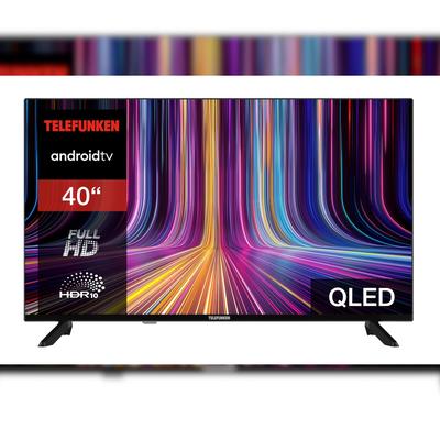 Telefunken QF40AO750S QLED TV 40 Zoll Fernseher Full HD Android TV HDR Smart TV, Triple-Tuner (2026)