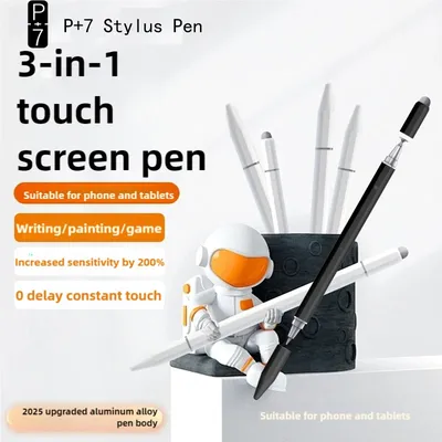 P+7 Universal-Stylus mit drei Stiftspitzen für Android IOS kapazitive Bildschirme für iPad Apple Huawei Xiaomi Samsung Tablet BP28+ Stift