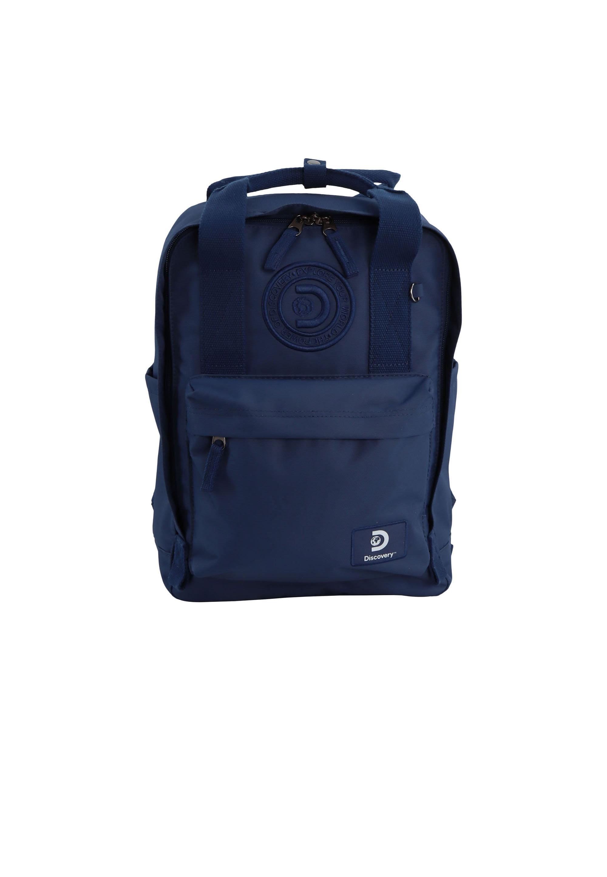 Wanderrucksack DISCOVERY "Cave", Gr. B/H/T: 13cm, blau, Kunstfaser, Rucksäcke, aus rPet Polyester-Material