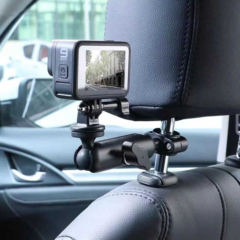 ERIKOLE Fahrzeug Auto Kopfstütze Kamera Halterung für POV Gelenk Action Cam Unterstützung Cradle Halterung im Auto für Gopro Insta360