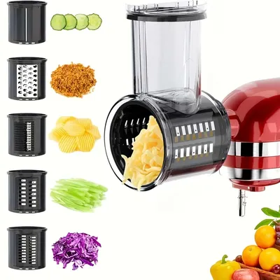 KitchenAid Zerkleinerer/Schneider: 5-Klingen-Edelstahlaufsatz für Käse, Gemüse & Mehr