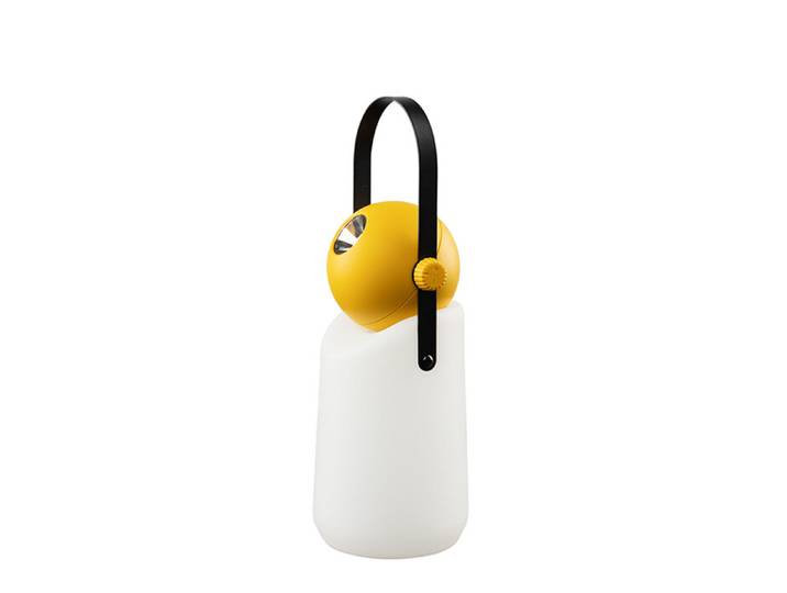LED Lampe Guidelight Weltevree gelb, Designer Floris Schoonderbeek, 34 cm