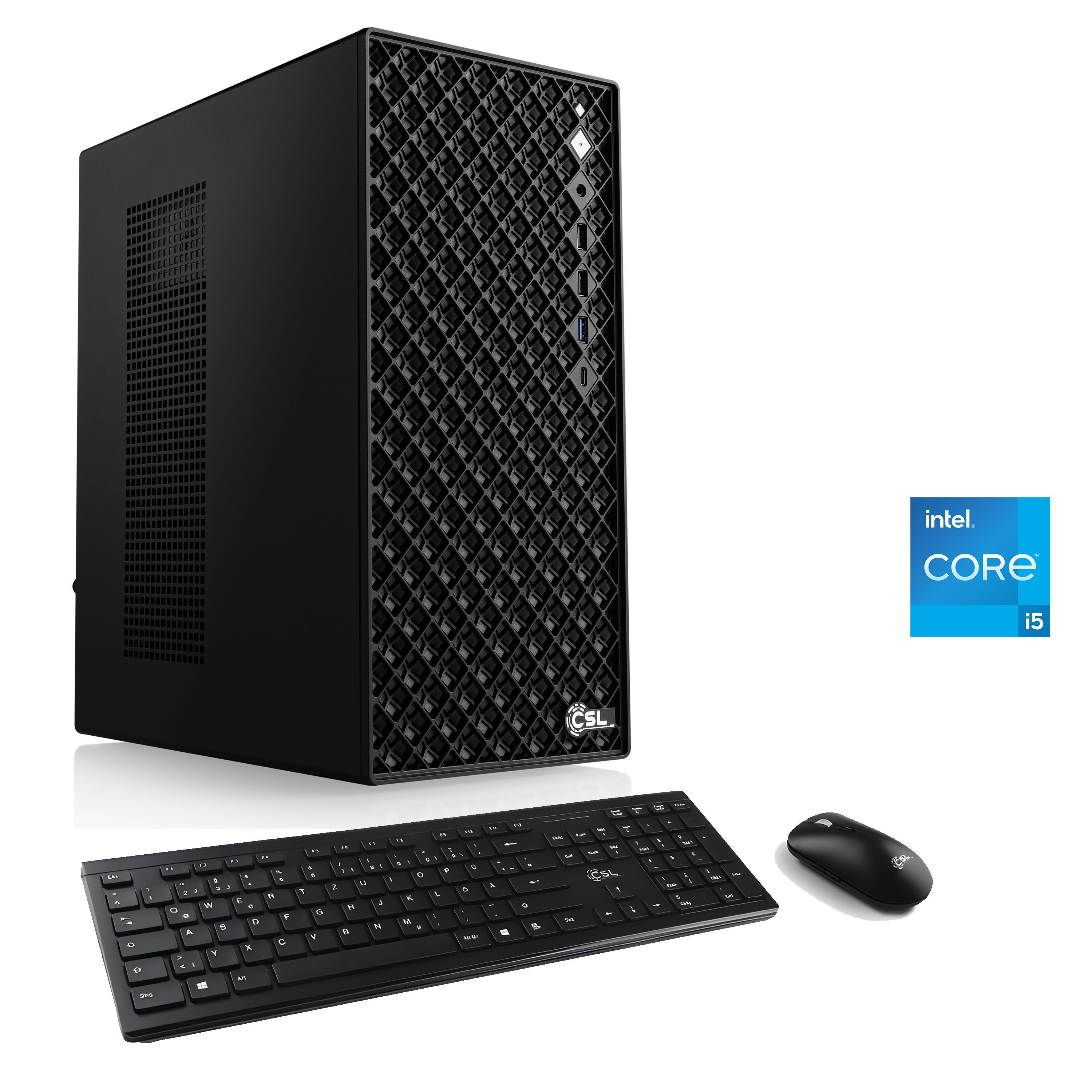 CSL PC "Mystic V24004", schwarz, Microsoft Windows 11 Home (64 Bit), 16 GB RAM 1.000 GB SSD, Desktop-PCs, PC