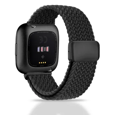 Geflochtenes Band für Fitbit Versa 2-Bänder, Magnetverschluss, Ersatzarmbänder für Fitbit Versa 2/3/SE/Lite/Sense/Sense 2 Uhrenarmband
