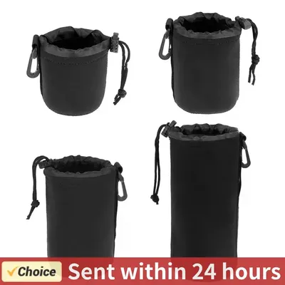 1 Stück Kameraobjektivtasche Fotografie Objektivtasche Neopren Wasserdichter Rucksack Kordelzug Schutzhülle für die meisten digitalen Spiegelreflexkameras