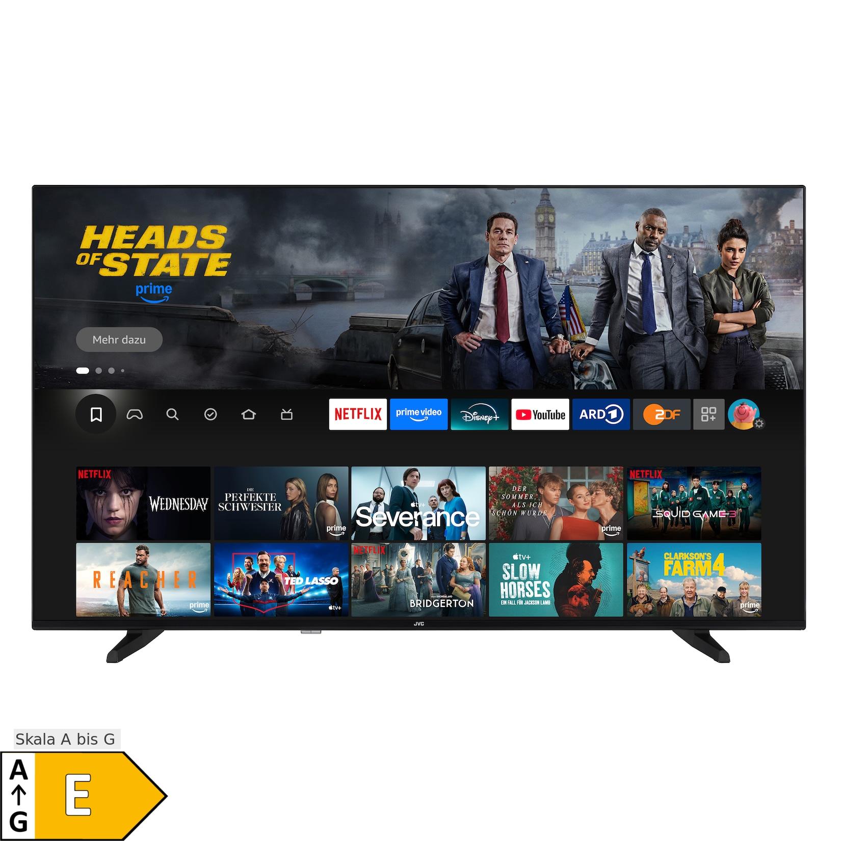 JVC LT-55VRQ3555 QLED Fernseher 55 Zoll Fire TV 4K UHD Smart TV HDR Dolby Vision Atmos, Alexa (2026)
