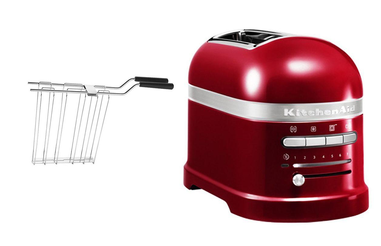 KITCHENAID Toaster "Artisan 5KMT2204ECA Liebesapfel Rot", rot (liebesapfel rot), B:18cm H:22,5cm T:33cm, Toaster, mit Sandwichzange