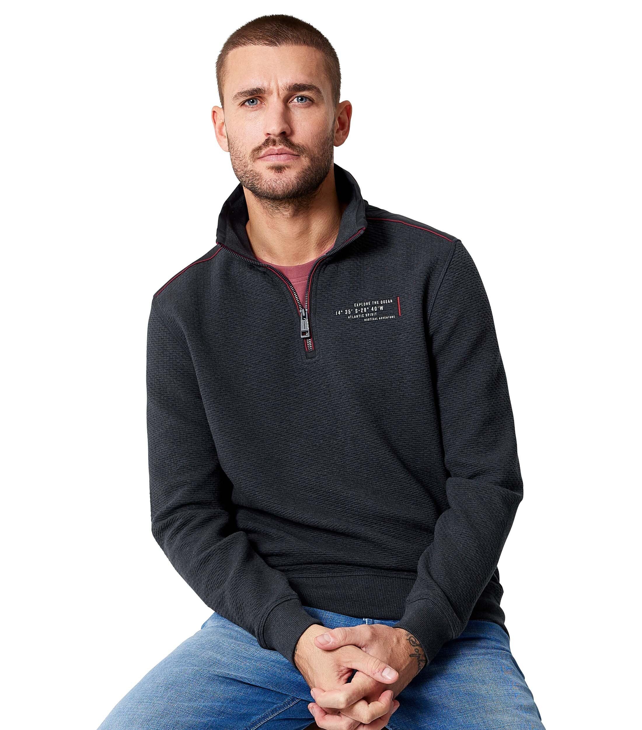 Sweatshirt CASAMODA "CASAMODA Sweattroyer uni", Herren, Gr. XXL, blau (dunkelblau), 78% Baumwolle, 19% Polyester, 3% Elasthan, Sweatshirts Sweatshirt