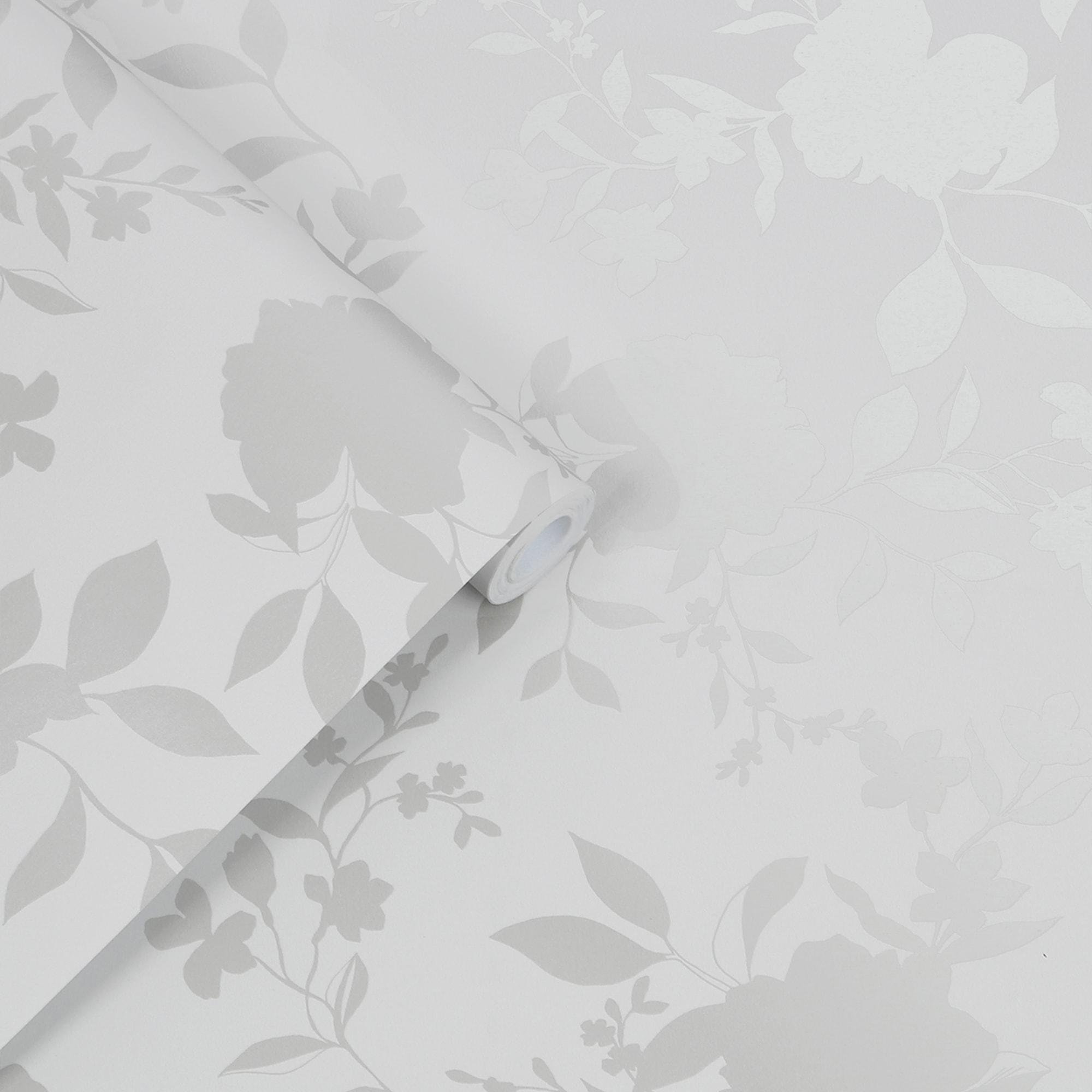 Vliestapete LAURA ASHLEY "Westbourne", silber, B:0,52m L:10m, Vlies, Tapeten, 10mx52cm