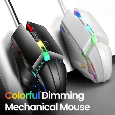 RGB Wired BackLight Stumm USB Mäuse USB Wired Gaming Maus für Desktop PC Notebook Computer Home Office LED Leuchtende 1600DPI