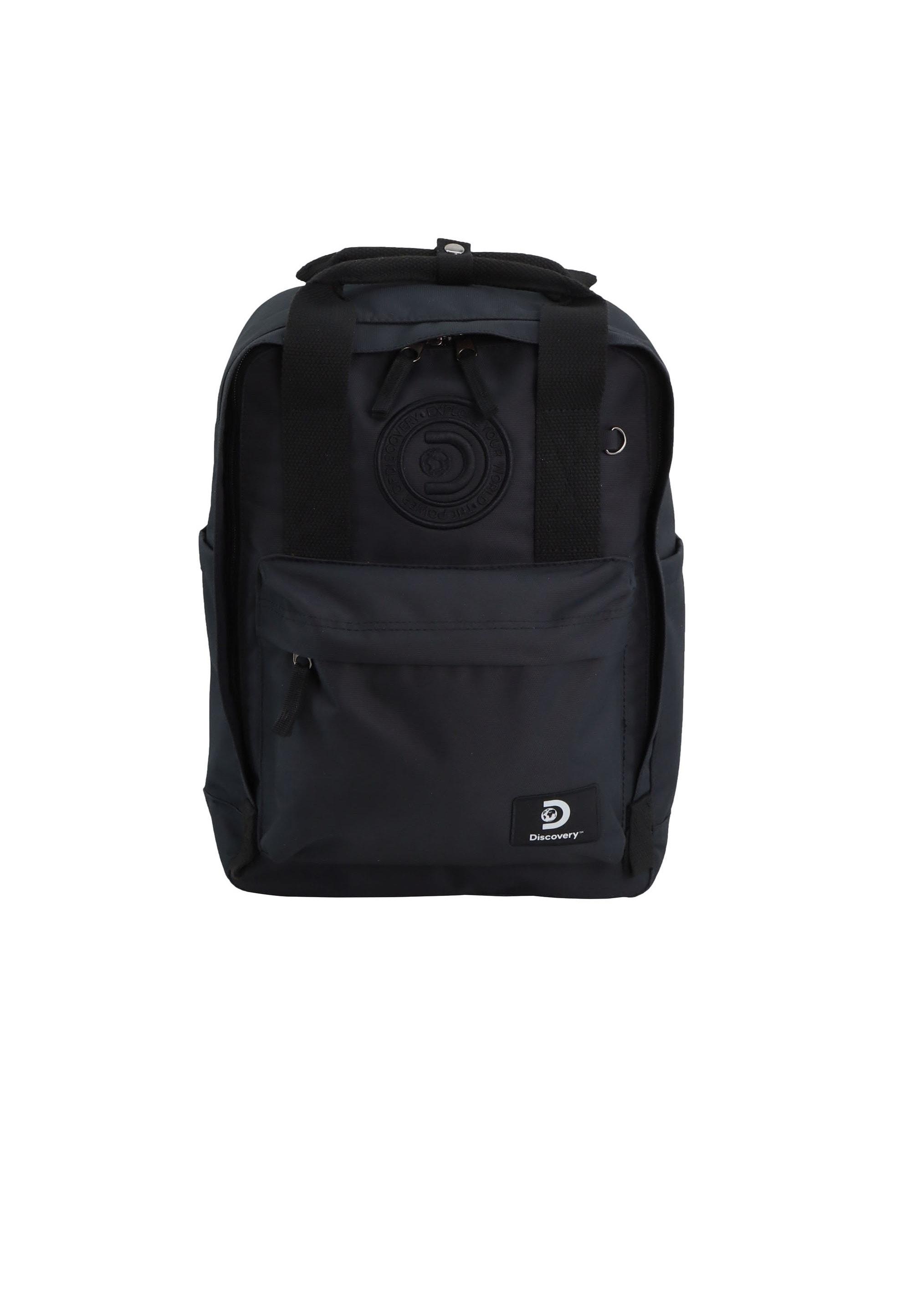 Wanderrucksack DISCOVERY "Cave", Gr. B/H/T: 13cm, schwarz, Kunstfaser, Rucksäcke, aus rPet Polyester-Material