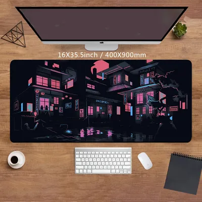 Computer Mouse pad xxl PC Gaming Mauspads große Anime japanische Stil Gamer Matten Tastatur Pad Matte Laptop Büro Teppich 900x400