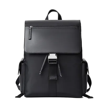 Mode Business Laptop Rucksack männer Leder Große Kapazität College Student Schultasche Wasserdichte Reise Internat Rucksack