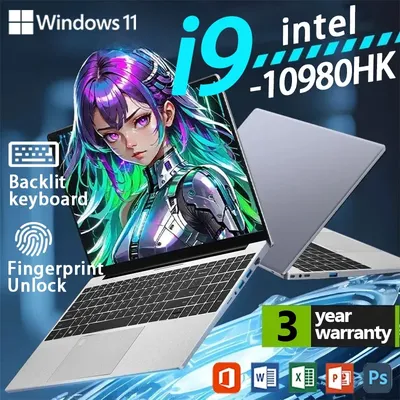 15,6 Zoll Gaming-Laptop Intel Core i9 10980HK Windows 11 16GB DDR4 1TB 2TB SSD Büro Studium Business Laptops PC Gamer Computer