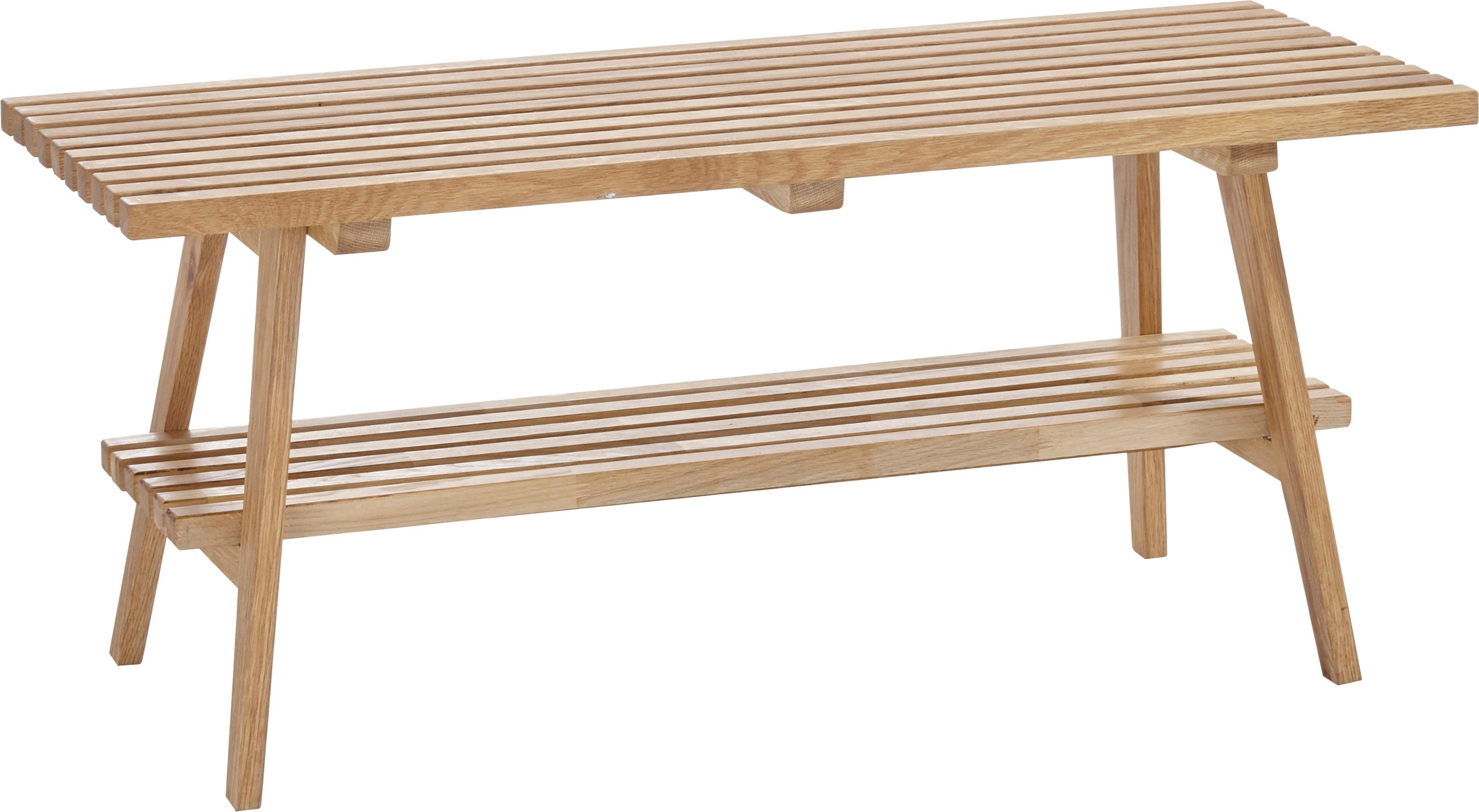 Sitzbank MCA FURNITURE "Alwar", braun (eiche, eiche), B:100cm H:45cm T:35cm, Sitzbänke, Sitzbank, Breite ca. 100 cm