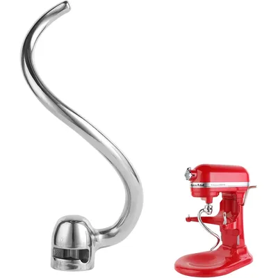 Spiralförmiger Teighaken für KitchenAid 5 Plus & 6 Quart Bowl-Lift Mixer, 304 Edelstahl Teigknetaufsatz, Widerstandsfähig