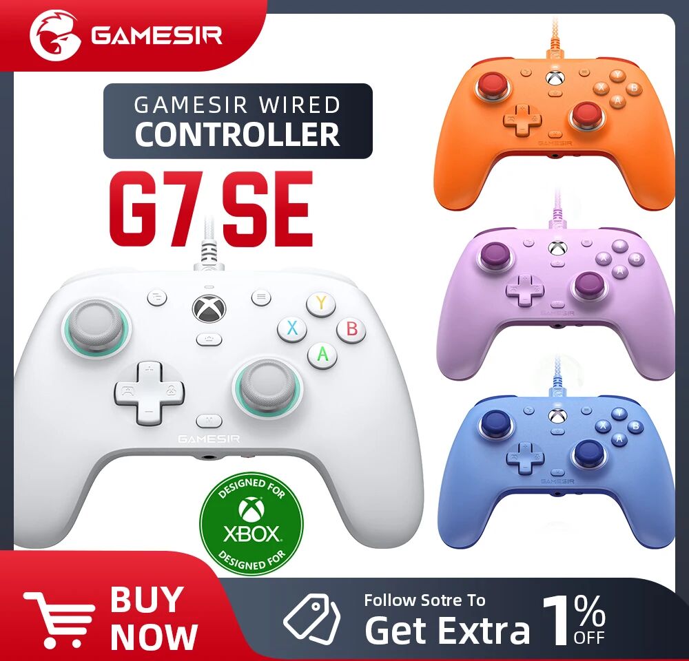 GameSir G7 SE Xbox Gaming Controller Kabelgebundenes Gamepad – für Xbox Series X S, Xbox One, ALPS Joystick PC, austauschbare Panels
