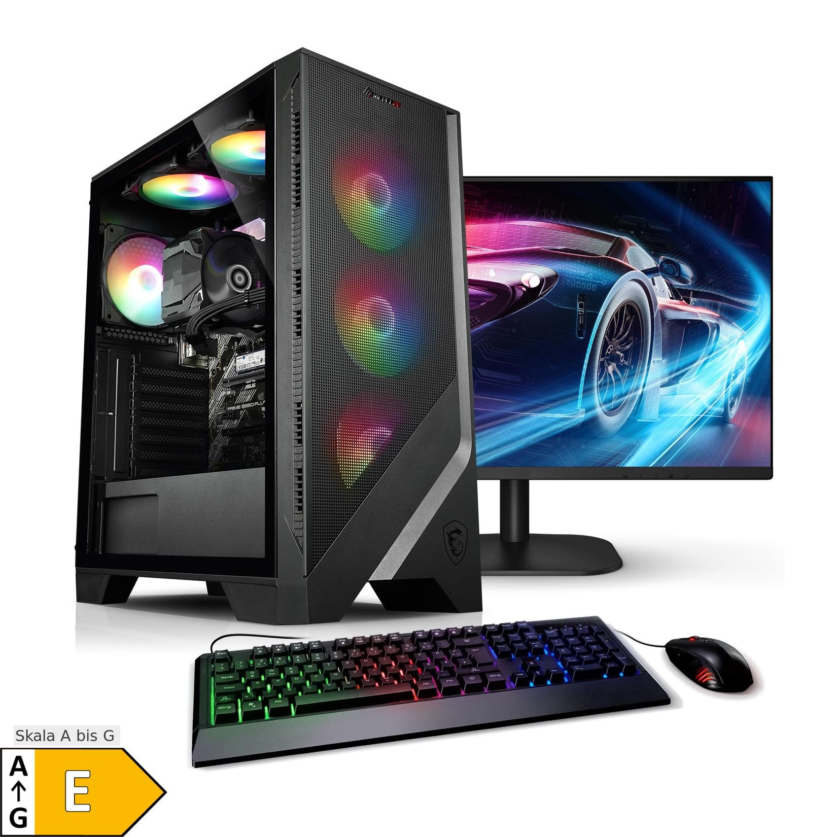 PC Set mit 27 Zoll TFT Allround AMD Ryzen 5 5600GT, 16GB DDR4, AMD Radeon Grafik, 500GB SSD, WLAN, Windows 11
