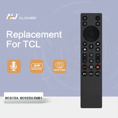 Neue RC923A FMB1 Ersatz-Sprachfernbedienung passend für TCL Smart OLED TV 98QM6K 75QM6K 85QM6K 55/65/75 C755 Series Controller