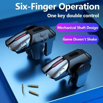 X8 Mobile Game Trigger für Pubg Phone Gaming Controller 6 Finger Trigger Sensitive Shooting Gamepad l1 r1 Ziel tasten Gaming-Griff