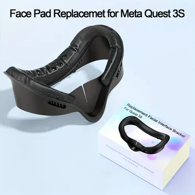 Gesichtsschnittstelle und Maskenpolster für Oculus Quest 3S, schweißbeständiges PU-Schaumpolster Meta Quest 3S VR-Zubehör für mehr Gaming-Imme