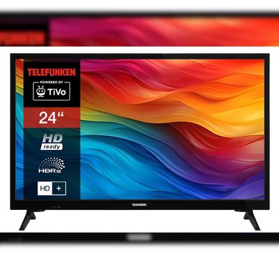 Telefunken XH24TO550S Fernseher 24 Zoll HD Smart TV HDR, 6 Monate HD+ inkl., Triple-Tuner (2026)