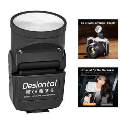 F02 Mini-Kamerablitz Speedlite für Canon Nikon Sony Fuji Olympus Die meisten Spiegelreflexkameras GN8 6500K Blitzgerät mit Kaltschuh