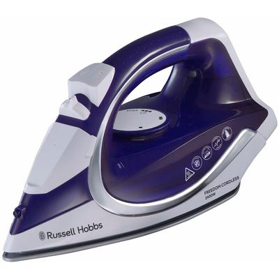 RUSSELL HOBBS Dampfbügeleisen "Supreme Steam Cordless 23300-56", lila (lila, weiß), B:18,4cm H:29,8cm T:18,4cm, Bügeleisen, Dampfbügeleisen
