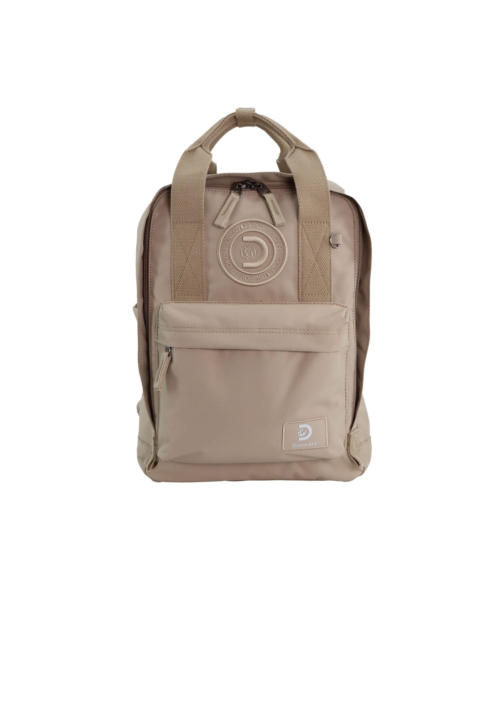 Wanderrucksack DISCOVERY "Cave", Gr. B/H/T: 13cm, beige, Kunstfaser, Rucksäcke, aus rPet Polyester-Material