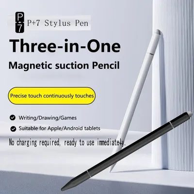 P+7 Universal T Stylus für Android IOS kapazitiver Bildschirm für Huawei Xiaomi Samsung Tablet Drei Stiftspitzen mit Kugelschreiber