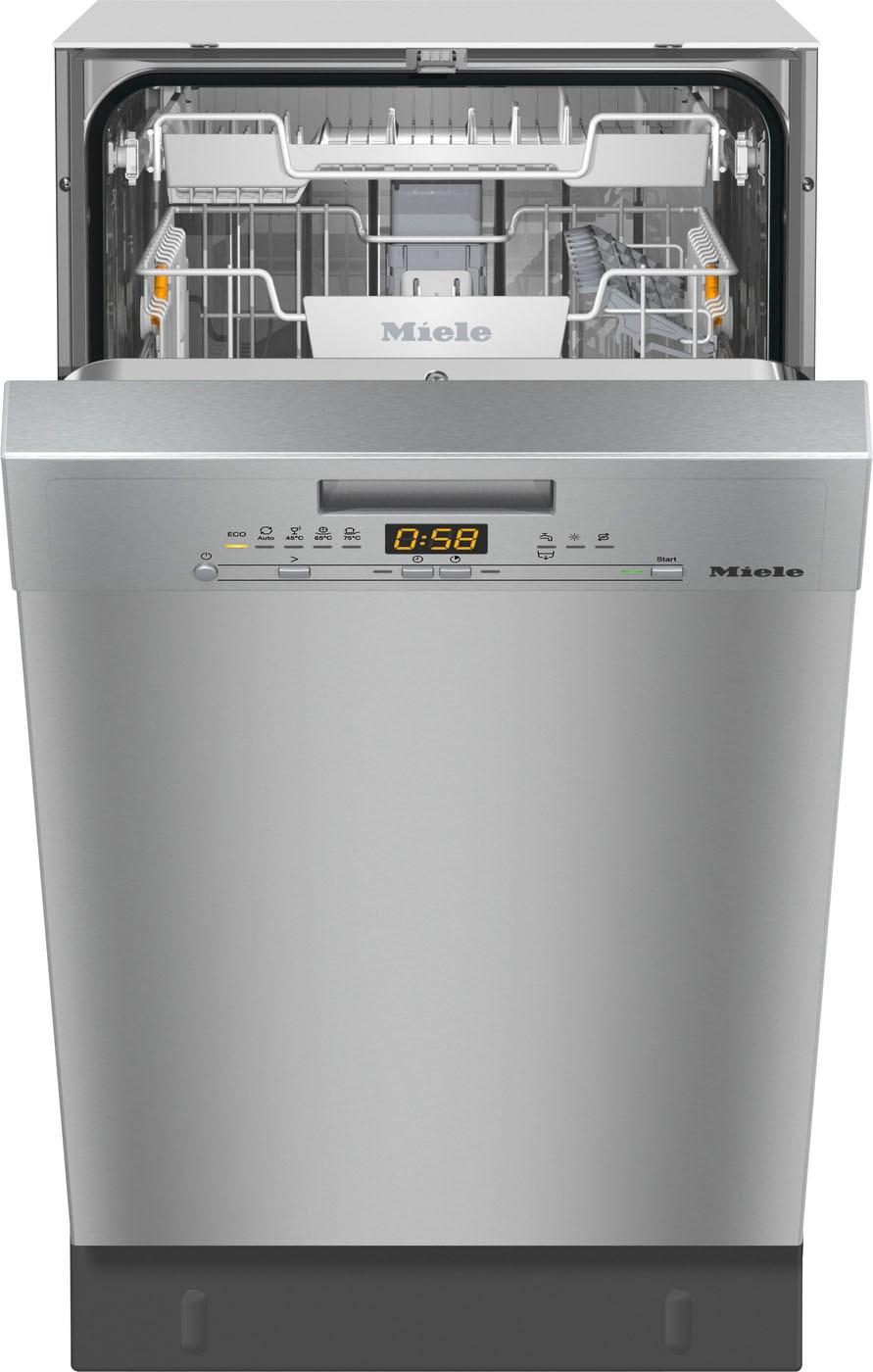 MIELE Unterbaugeschirrspüler "G 5540 SCU SL Active", Energieeffizienz: E (A-G), silber (silberfarben), B:44,8cm H:80,5cm T:57cm, Geschirrspüler
