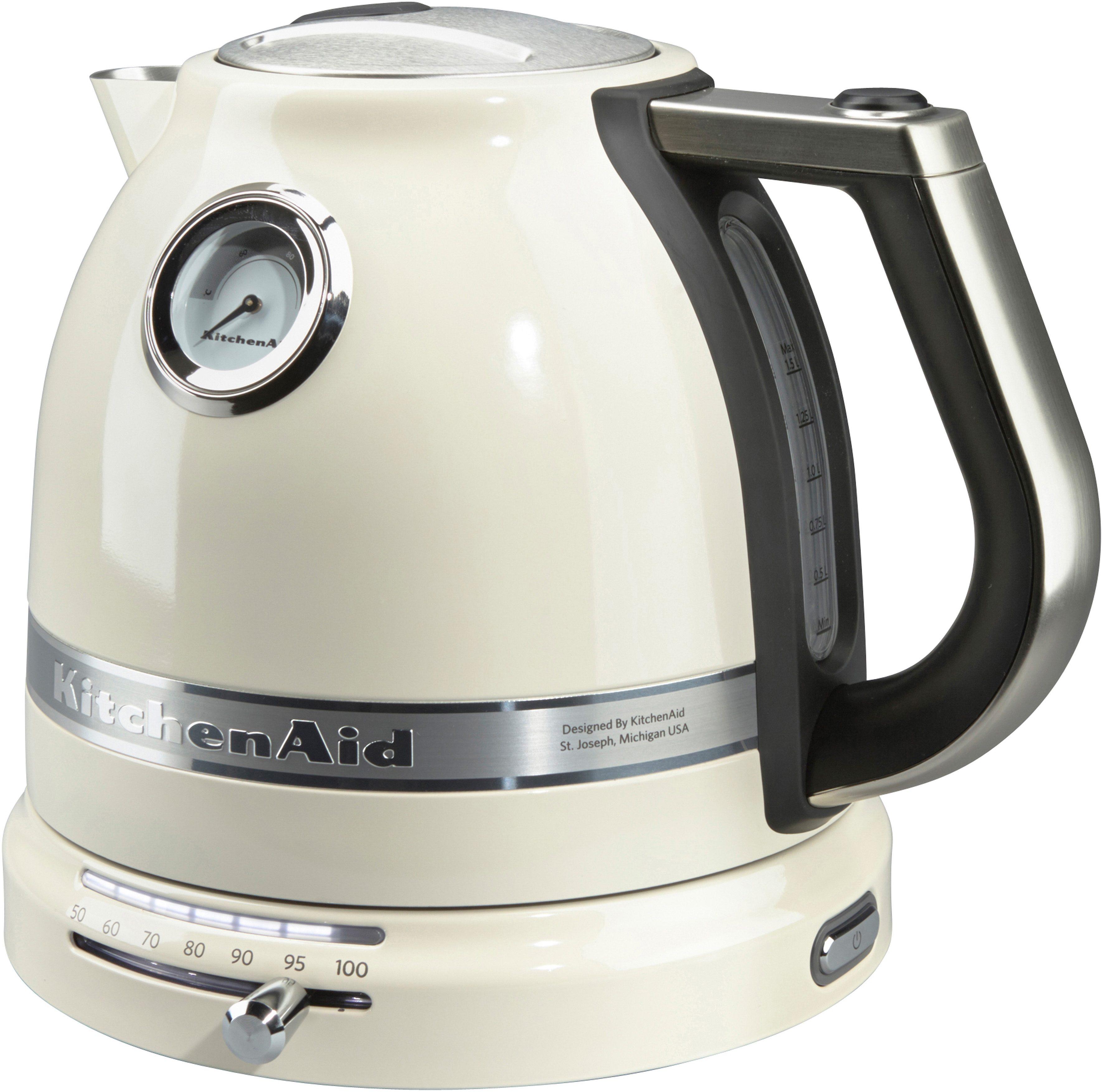 KITCHENAID Wasserkocher "5KEK1522EAC Almond Cream", braun (almond cream), B:26,3cm H:21,8cm T:21cm, Wasserkocher