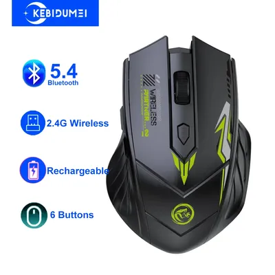 6 Tasten 2,4G Drahtlose Maus Bluetooth 5,4 Maus Dual-Modus Wiederaufladbare Mäuse 1600 DPI Büro Maus Gaming Maus für PC Laptop