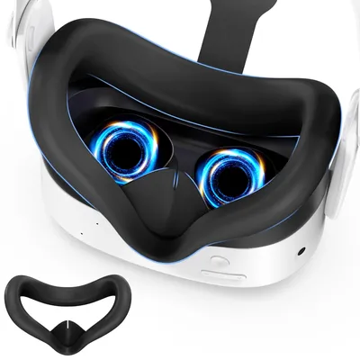 VR Silikon Gesicht Pad Abdeckung für Meta Quest 3S, Meta Quest 3S Zubehör VR Gesicht Kissen Pad Maske für Oculus Quest 3S Gesicht Pad
